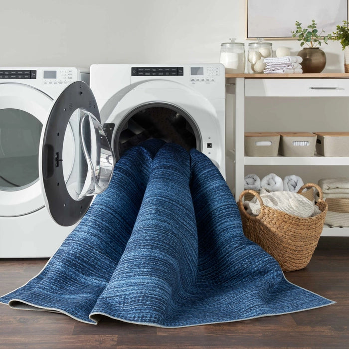 Taylore Modern Blue Washable Area Rug
