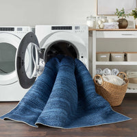 Taylore Modern Blue Washable Area Rug