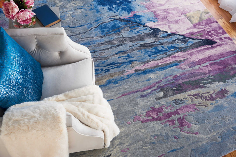 Vivid Grey/Multicolour Area Rug