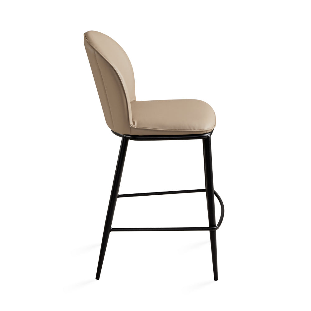 Ellison Taupe Faux Leather Counter Stool