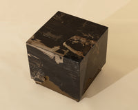 Truett 20" Black Polished Wood & Gold End Table