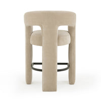 Malone Taupe Performance Chenille Stool