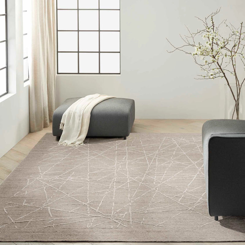 Alexis Modern Rrhythmic Taupe Area Rug