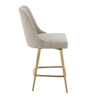 Wellington Taupe & Brushed Gold Counter Stool