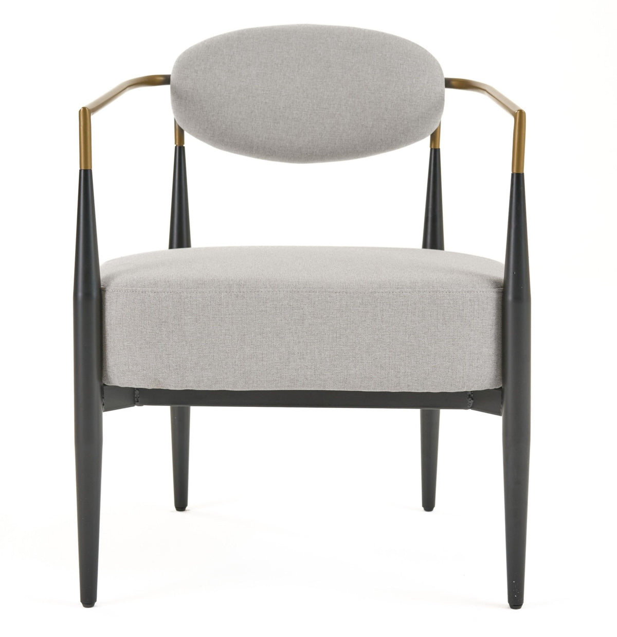 Carnaby Modern Light Grey & Gold Accent Chair