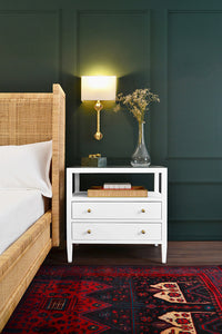 Ottilie Winged Wrapped Rattan Bed