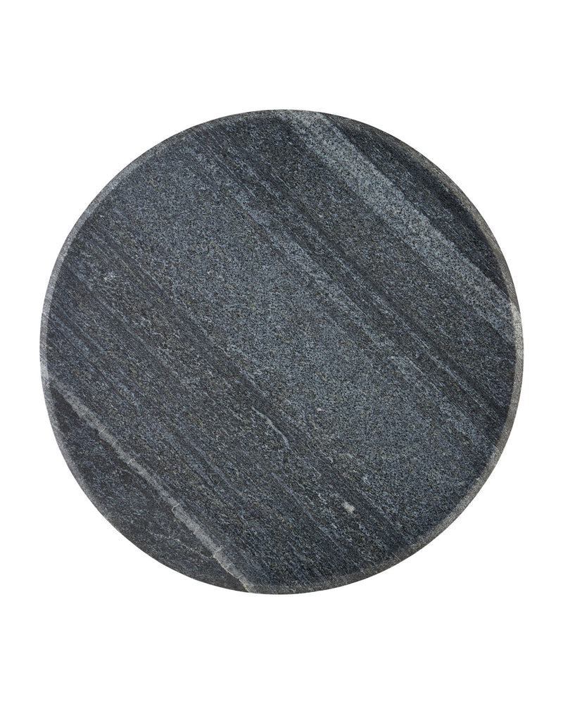 Marisol Black Marble & Brass Accent Table
