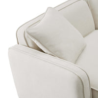 Travie 78" Sand Upcycled Performance Linen Modular Loveseat