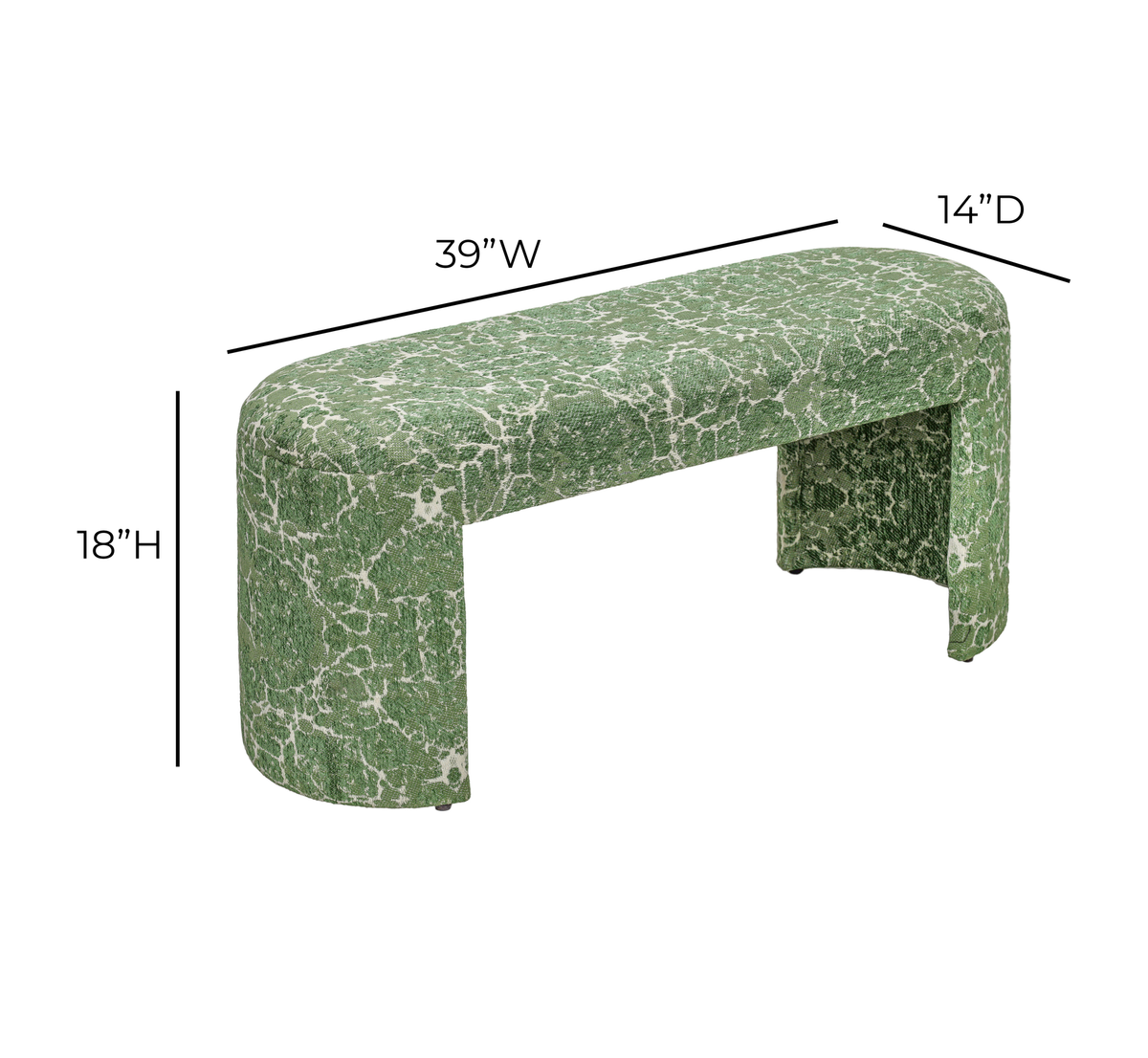 Gorginah 39" Rounded Upholstered Bench