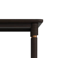 Talie 96" Brown Modern Oak & Antique Brass Dining Table
