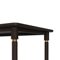 Talie 96" Brown Modern Oak & Antique Brass Dining Table