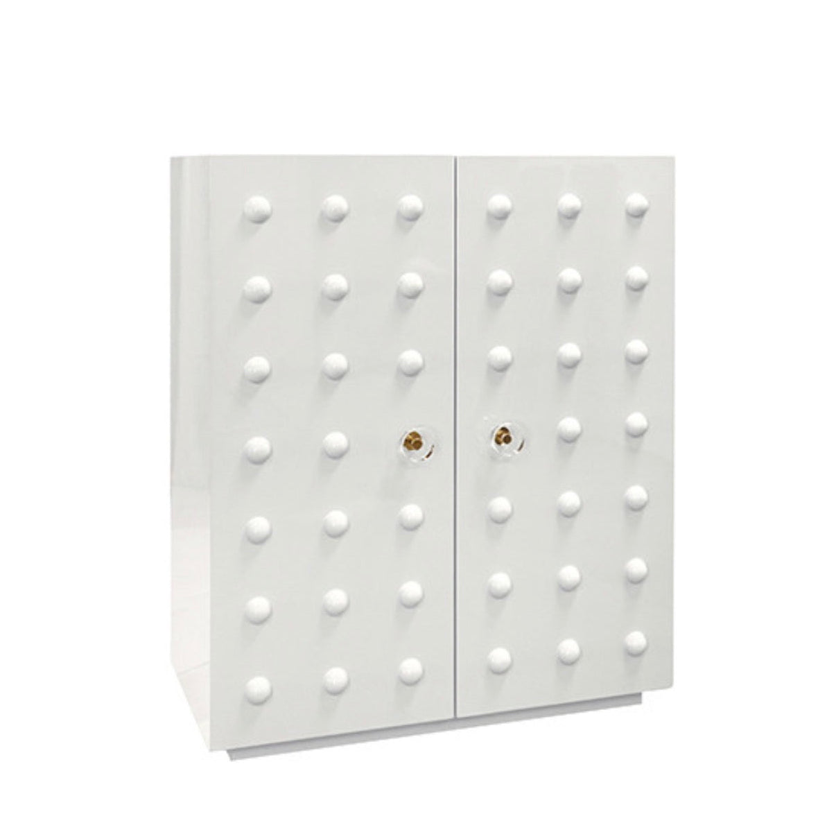 Sammi 40" White Lacquer Storage Cabinet