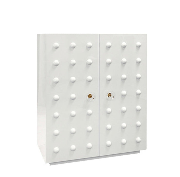 Sammi 40" White Lacquer Storage Cabinet