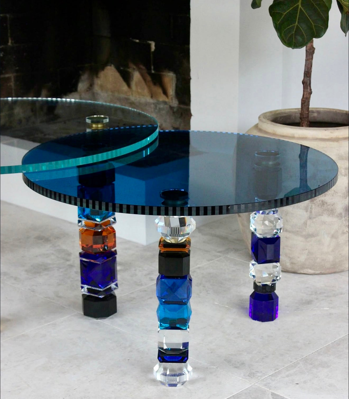 Francesca European Artist Collection Crystal Table