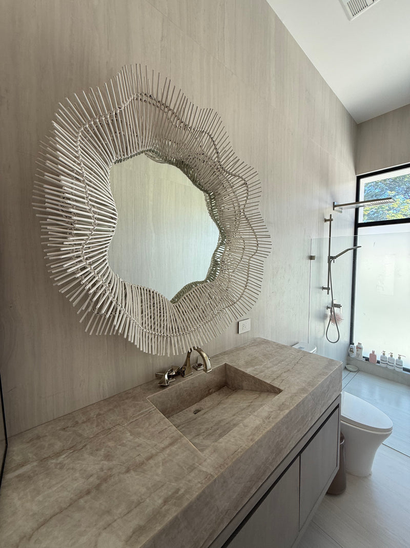 Miramar 46" White Mirror