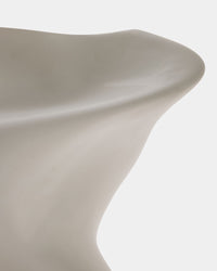 Large Alcobaca 24” European White Glazed Ceramic Vase