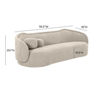Libby 92.5” Taupe Performance Velvet Sofa