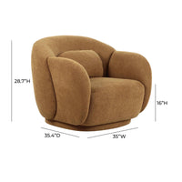 Covet Brown Performance Boucle Accent Chair