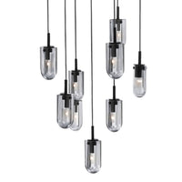 Javier 25" Smoke Crystal Multi-Port Chandelier