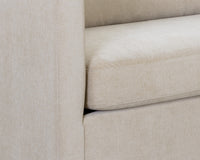Leander 97.5" Fully Upholstered Cream Sofa
