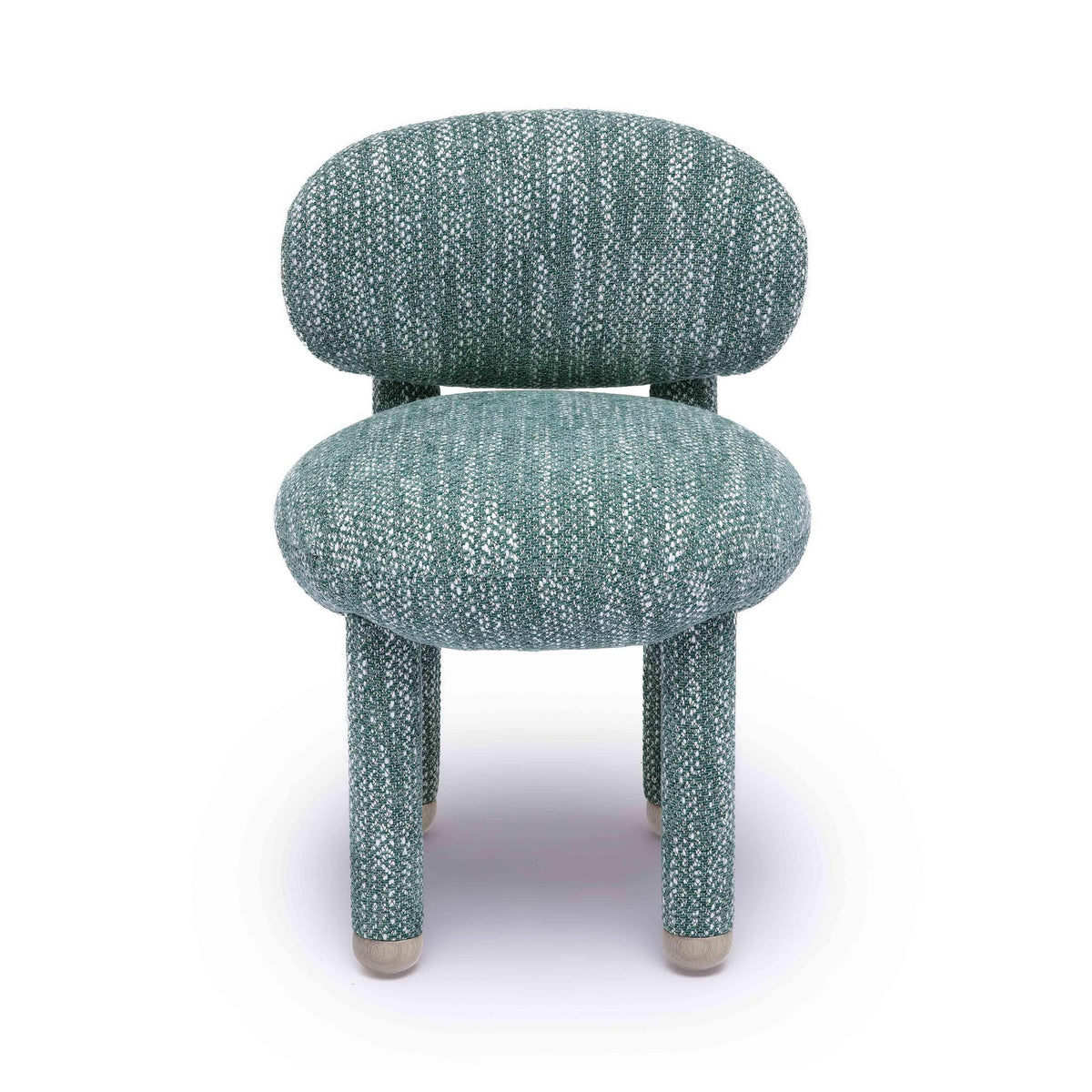 Manu Teal Nubby Performance Fabric Dining/Accent Chair
