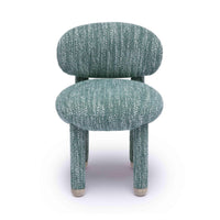 Manu Teal Nubby Performance Fabric Dining/Accent Chair