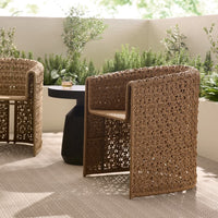Iggy Tan Crisscross Rattan Outdoor Chair