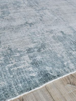 Penelope Blue Wool/Bamboo Silk Area Rug - Elegance Collection