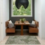 Annaleisa Indoor/Outdoor Green & Ivory Area Rug - Elegance Collection