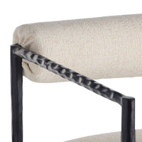 Musa White Performance Fabric Bar Stool