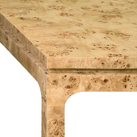 Cecilly 86" Burl Wood Dining Table