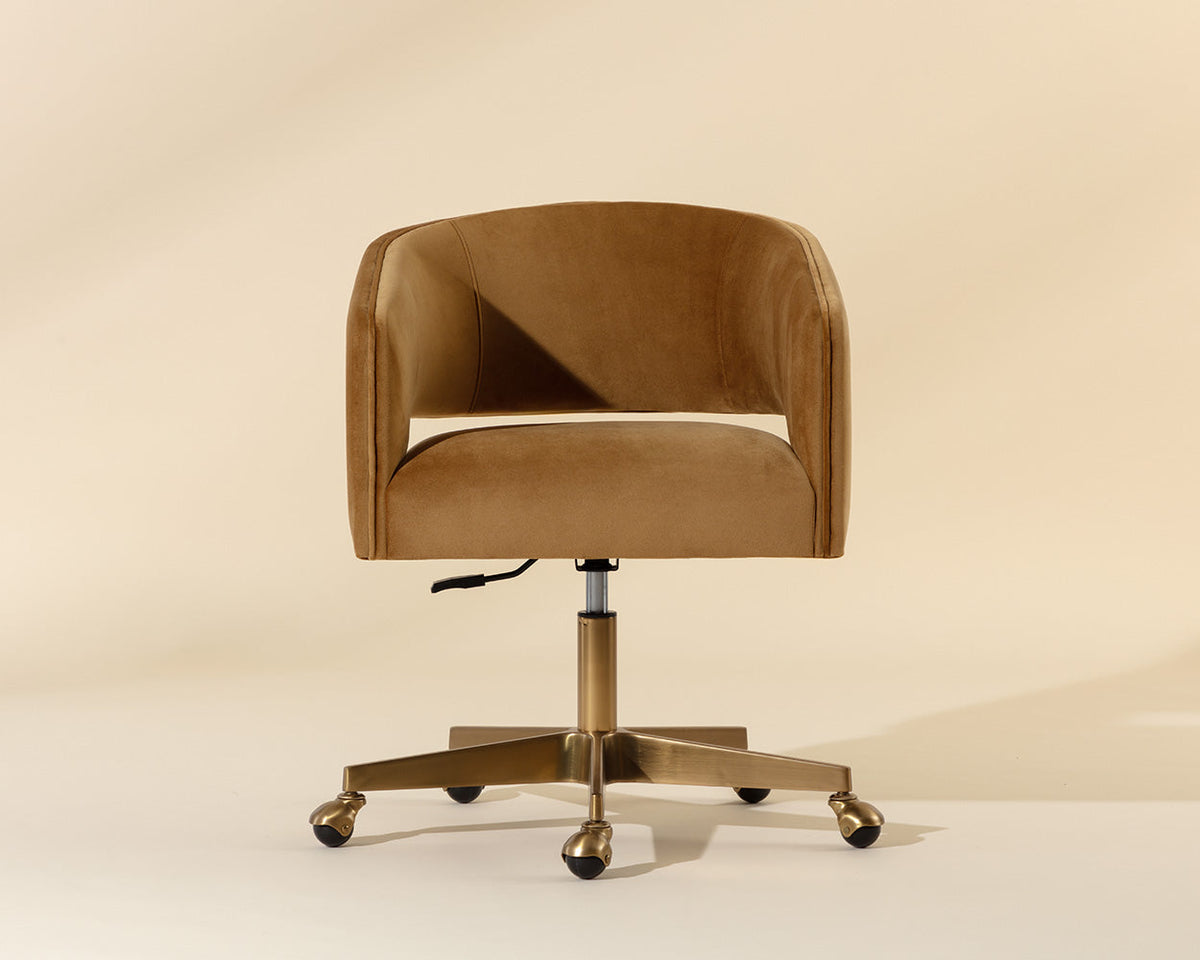 Claren Modern Gold Sky & Gold Desk Chair