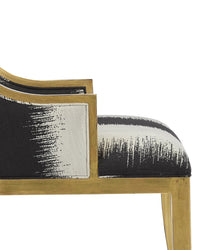 Garson Gold & Fresh Fine Linen Accent Chair