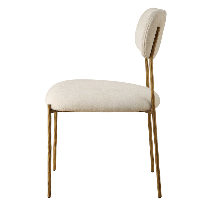 Aster Off-White & Gold Dining Chair (Set of 2)