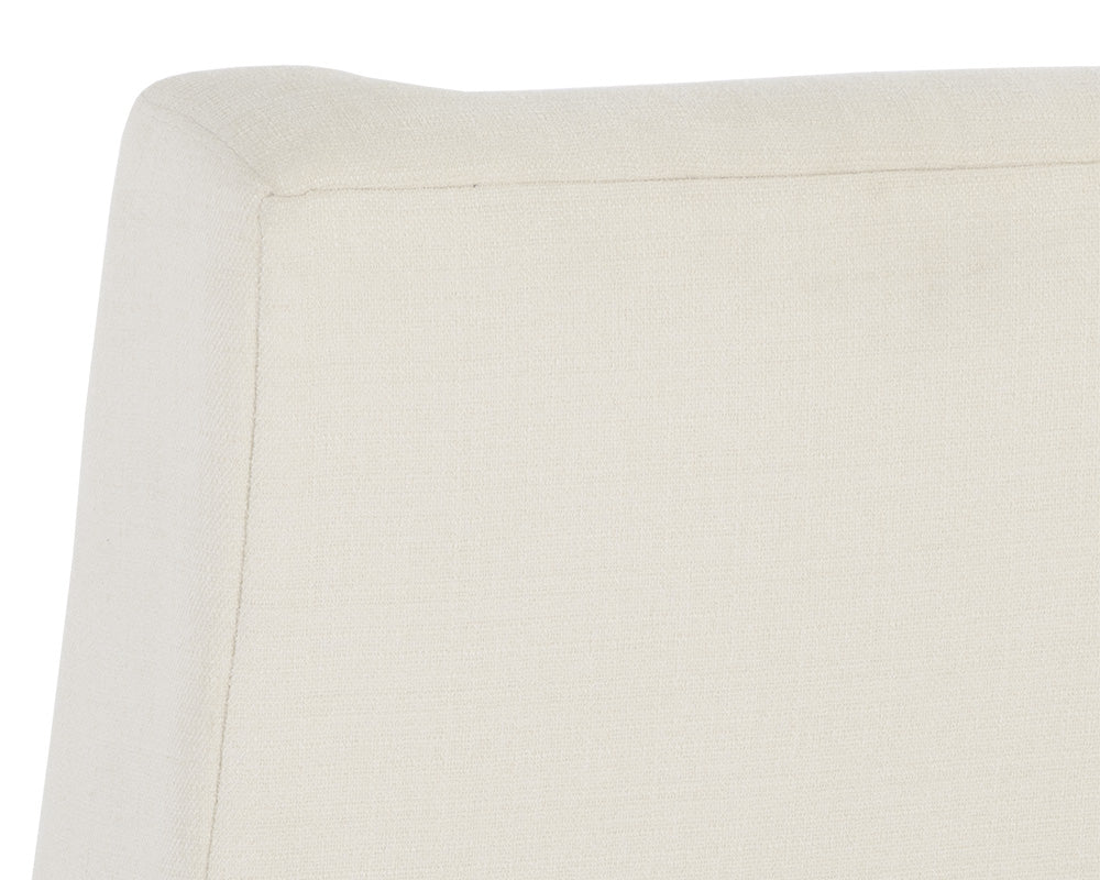 Mirian Alabaster Performance Fabric & Gold Desk Chair