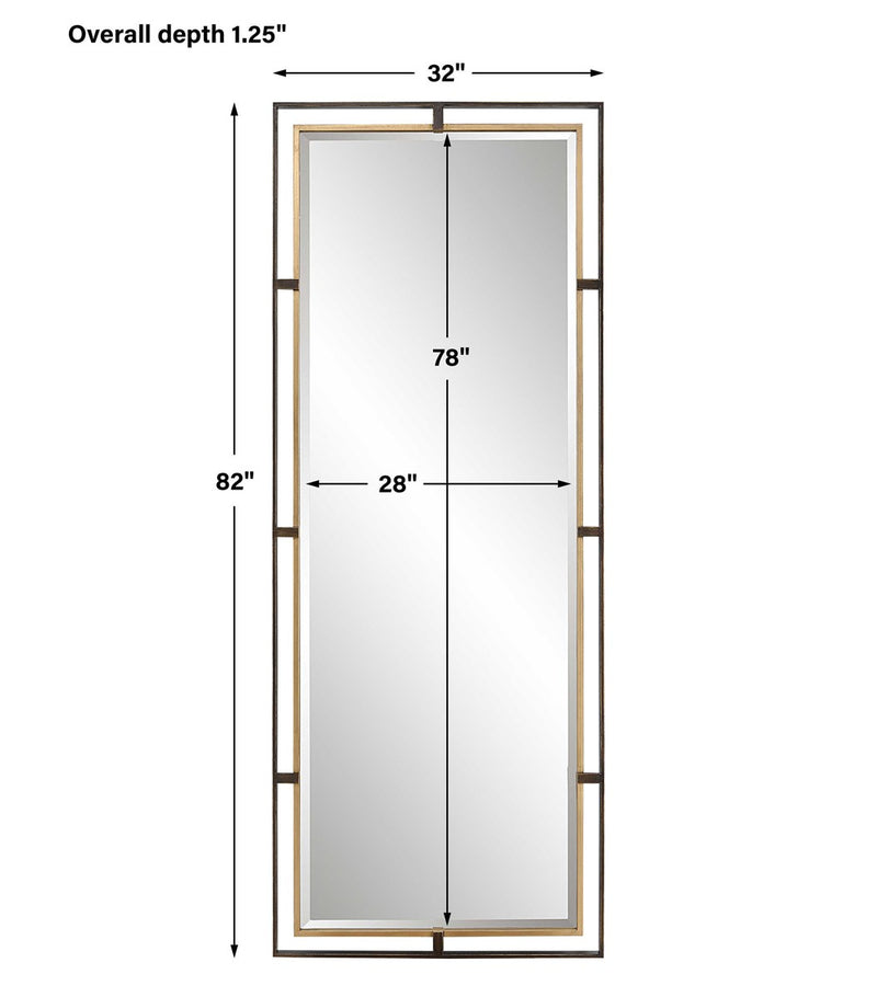 Carrizo 82" Gold & Bronze Tall Mirror