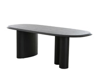 Goldie Modern 87" Black Ash Dining Table