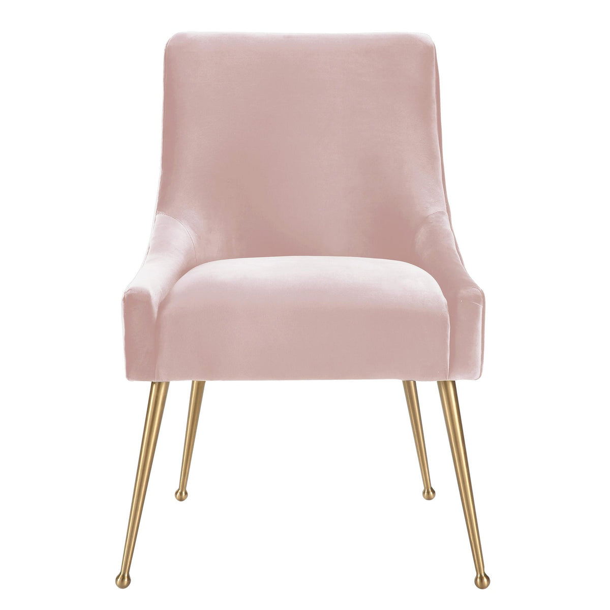 Prado Blush Velvet With Gold Frame Chair - Luxury Living Collection