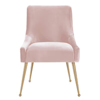 Prado Blush Velvet With Gold Frame Chair - Luxury Living Collection