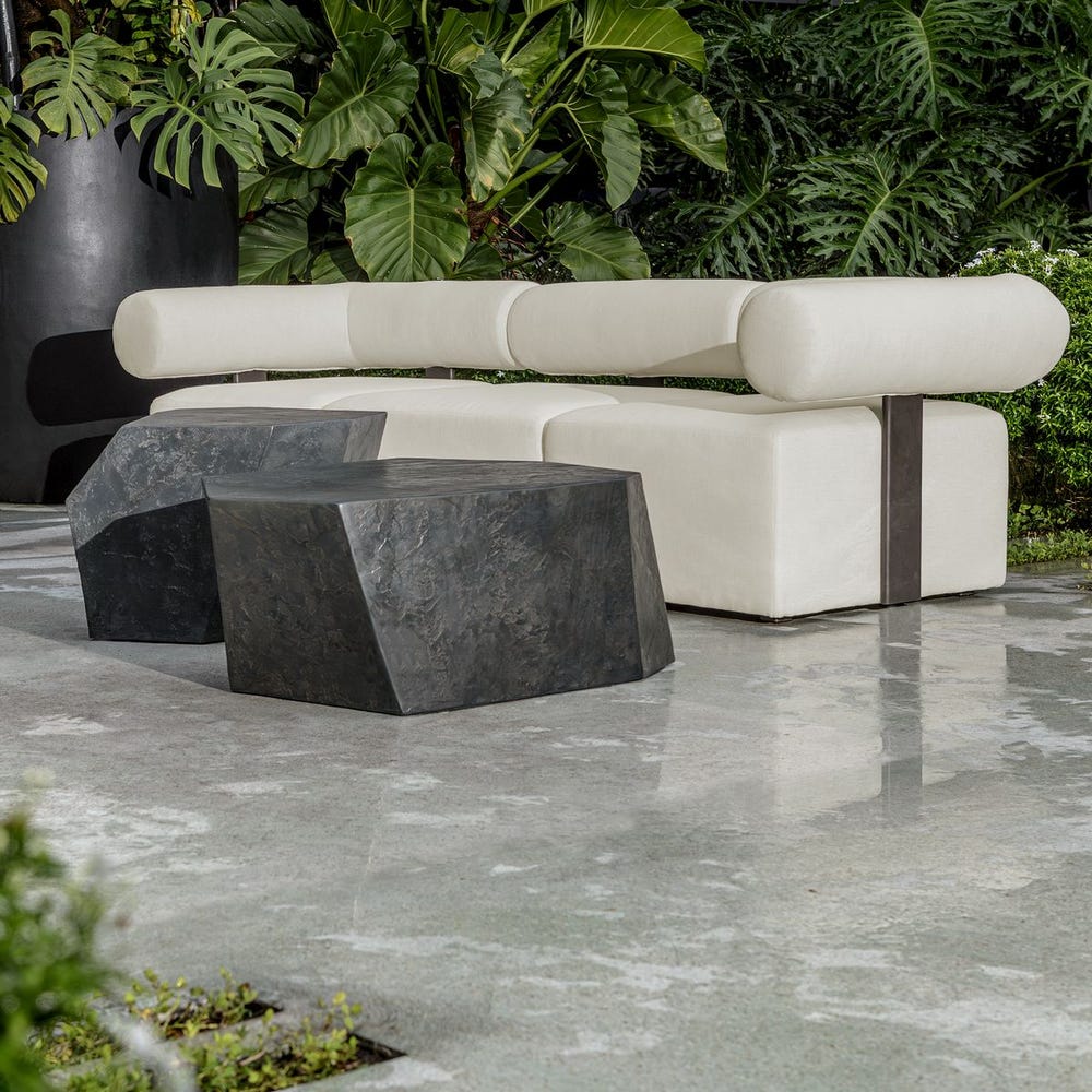 Verah White Outdoor Corner Modular Sofa