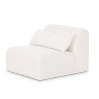 Tereasa Cream Performance Chenille Modular Armless Chair