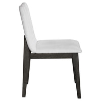 Deser White Fabric Chair (Set of 2)