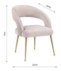 Modena Blush Performance Velvet Dining Chair