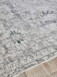 Timeless Hand Loomed Grey/Silver Area Rug - Elegance Collection