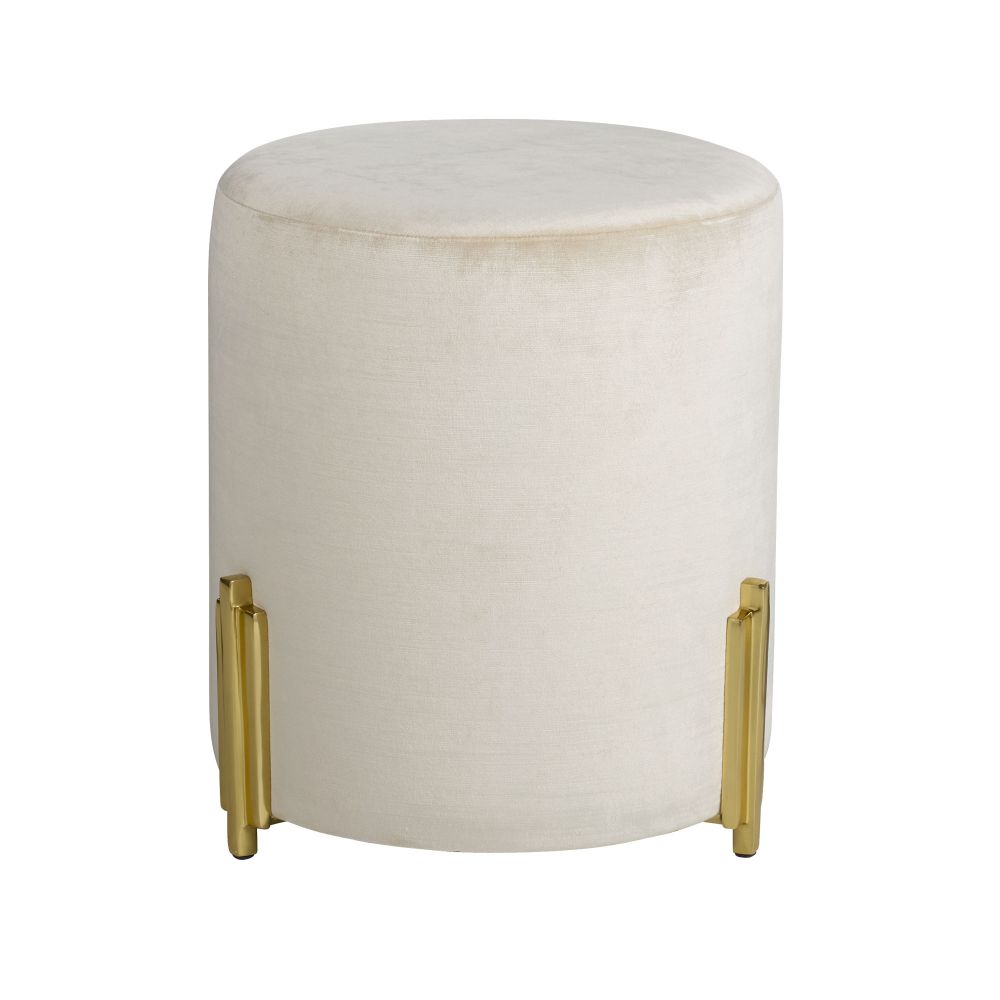 Aarna Sterling Velvet Ottoman