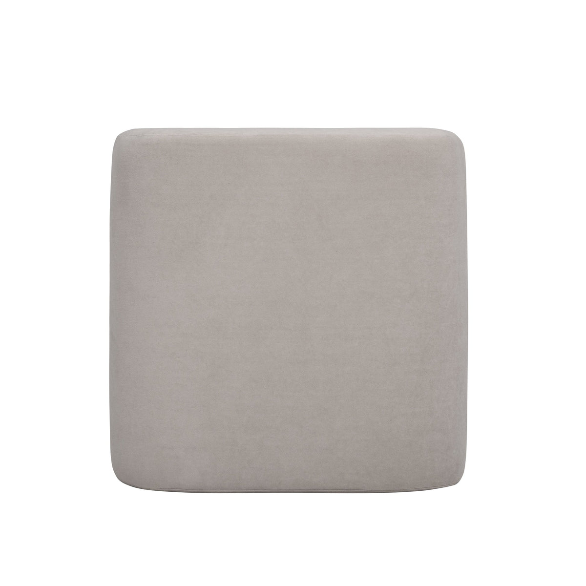 Daliah Taupe Performance Velvet Ottoman