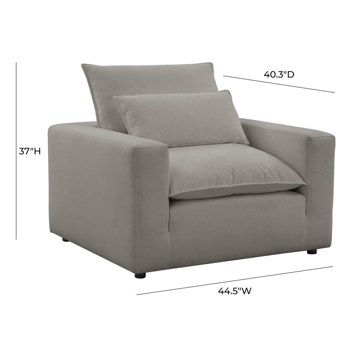 Cali Slate Performance Fabric Accent Chair