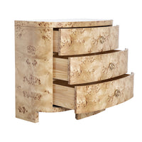 Emma 42" Burl Wood With Satin Brass Chest
