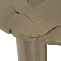 Meline Modern Antique Brass Nesting Coffee Table Set
