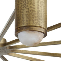 Loryn 52" Antique Brass Iron shades Chandelier